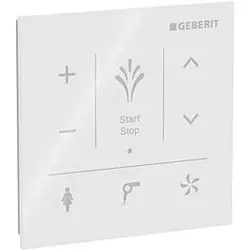 Geberit AquaClean Wandbedienpanel 147038SI1 zur AP-Montage, Oberfläche Glas/Farbe weiß