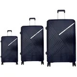 Hoffmans Leichtes Hartschalenkofferset Koffer-Set 3-tlg. blau/dunkelblau