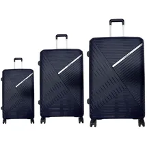 Hoffmans Leichtes Hartschalenkofferset Koffer-Set 3-tlg. blau/dunkelblau