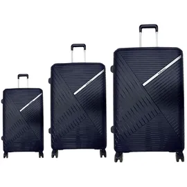 Hoffmans Leichtes Hartschalenkofferset Koffer-Set 3-tlg. blau/dunkelblau