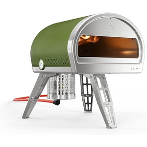 Roccbox By Gozney Mobiler Outdoor Pizzaofen für Zuhause - Mit professionellem Pizzaschieber - Gas Betrieben und Steinplatte - Integriertem Thermometer und hitzebeständiger Silikonummantelung