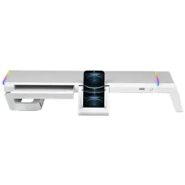 Mars Gaming MGS-ONE Monitorständer Weiß USB für PC