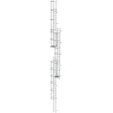 MUNK Munk, Mehrzügige Steigleiter mit Rückenschutz (Maschinen) Aluminium blank 16,32m
