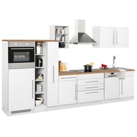 Kochstation Küchenzeile »KS-Samos«, ohne E-Geräte, Breite 350 cm, weiß