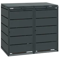 Mbox24 Mülltonnenbox Classic, Metall, für 2 Mülltonnen bis 240