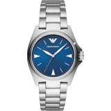 Emporio Armani Herren Uhr Armbanduhr Herrenuhr, Analog, Größe:Einheitsgröße, Farbe:Grau-silber,blau