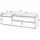 SKRAUT HOME Lowboard 150x45x35 cm Eiche/Schwarz Melamin