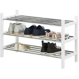 Möbel Kraft Schuhregal ¦ weiß ¦ Maße (cm): B: 77 H: 48 T: 30.0
