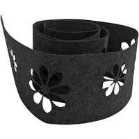 zaun|zu® Sichtschutzstreifen 2,55 m Sonnenblume Schwarzgrau