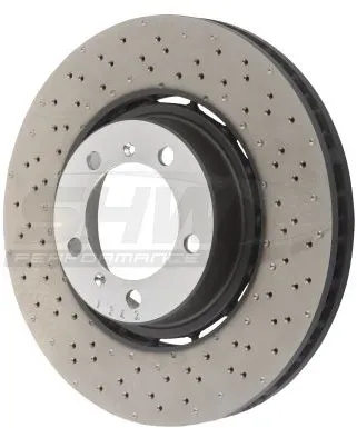 SHW PERFORMANCE Bremsscheibe pfr49926 Vorderachse rechts gelocht/genoppt 350mm 34mm für Porsche