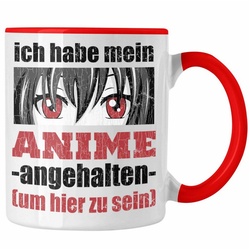 Trendation Tasse Trendation – Anime Tasse Geschenk Spruch Kaffeetasse Geschenke Deko Anme Fan Spruch Sprüche rot