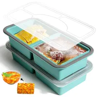 Niuny Gefrierbehälter Suppen Einfrieren Behälter Große Eiswürfelform 2Stk Silikon Eiswürfelform Mit Deckel Gefrierdosen 1000ml Eiswürfelbehälter Silikon Gefrierform für Suppe Brühe Sauce Eiswürfel
