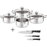 Tefal Topf-Set »Duetto + Ice Force«, 10-teillig, schwarz
