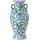 Beliani Blumenvase Segowia Porzellan 47 cm Weiß / Blau