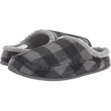 Deer Stags Herren Nordisch Hausschuh, Grau/Schwarz kariert, 48 EU