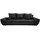 luma-home Big-Sofa Leder 3-Sitzer Schwarz