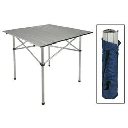 Campingtisch mit Rollplatte, Klapptisch mit Tasche