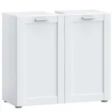 Forte Waschbeckenunterschrank LOKKO 2 Türen 70 x 63 x 31 cm Weiß matt