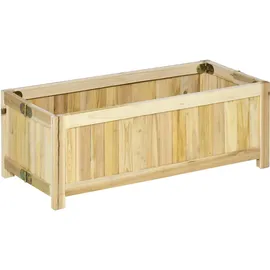 Outsunny Hochbeet 70 x 30 x 25 cm Natur