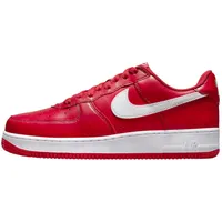 NIKE Air Force 1 Low Retro QS Herren-Sneaker, Rot/Weiß, Größe 45 - 45.5 EU