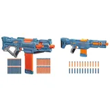 Nerf E9481F03 Elite 2 Turbine CS-18 motorisierter Blaster, 36 Nerf Darts, 18-Dart Clip-Magazin & Elite 2.0 Echo CS-10 Blaster – 24 NERF Darts, 10-Dart Clip-Magazin, E9533F02