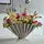 House Doctor Flood Vase, 30 cm, gebürstetes Silber