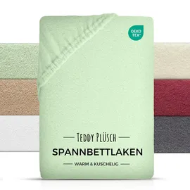 Carpe Sonno Spannbettlaken Baumwolle-Polyester 90 x 200 cm Grün