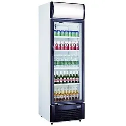 SARO Getränkekühlschrank mit Werbefläche GTK 382, 382 l, weiß/schwarz, EEK C