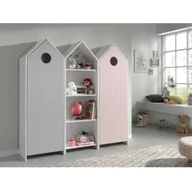 Vipack Kinderkleiderschrank CASAMI 1-türig grau/pink