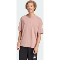 Adidas Essentials Loose Fit 3 Bar Logo T-Shirt altrosa|WEISS XS