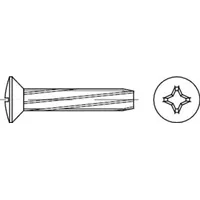 Industrial Quality Supplies DIN 7516 Linsensenk-Schneidschraube, ST galZn E