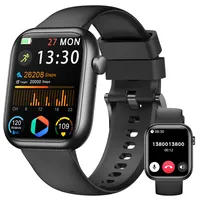 Smartwatch Damen Herren, 1.83" HD Fitness Tracker mit Schrittzähler/Blutdruckmessung/Pulsuhren/Telefonfunktion, Schlaftracker, 120+ Sportmodi, IP68 Wasserdicht Fitnessuhr&Sportuhr für Iphone Android