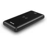 Philips DLP1011Q/00 - Power Bank mit kabelloser Qi-Ladefuntion - 1X Typ-C und 2X USB-A Ausgänge - LED Indicator - 10.000 mAh - Schwarz