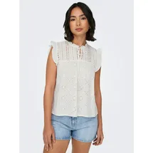 Only Onlreva Life S/L Emb Top Weiß XL