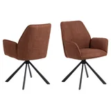VCM 2er Set Actona Stuhl Glenda Stoff Orange
