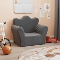 vidaXL Kindersofa Anthrazit Weich Plüsch