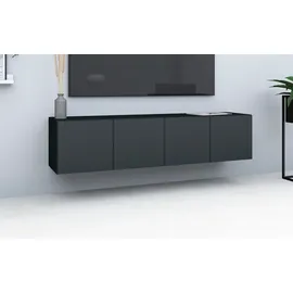 borchardt Möbel Vaasa Lowboard 152 cm Schwarz Matt Holz