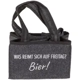 CBK-MS Herren Handtasche Flaschentasche Flaschenträger was reimt Sich auf Freitag? Bier! für 6 Bier Flaschen Dosen Flaschenträger Männer