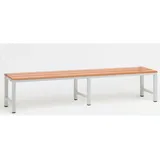 Sz-Metall Umkleidebank 200 x 42 x 30 cm Grau/Braun/Weiß