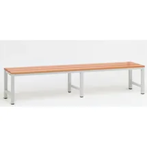 Sz-Metall Umkleidebank 200 x 42 x 30 cm Grau/Braun/Weiß