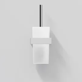 Steinberg WC-Bürstengarnitur Serie 460 Chrom/Glas Weiß (4602903)