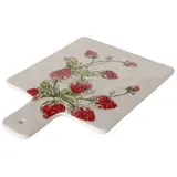 Boltze Gruppe - Servier- und Schneidebrett STRAWBERRY, Erdbeermuster, 34 x 24 cm