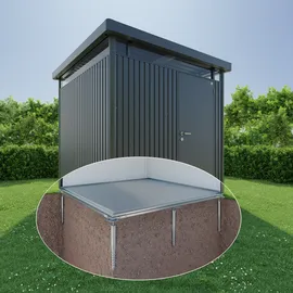 Biohort SmartBase PLUS Fundament für Gartenhaus Europa 4 222 x 222 x 65 cm Silber