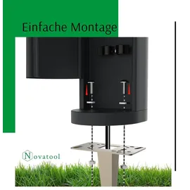 Novatool Steckdosenturm 2-fach Anthrazit 3 St.