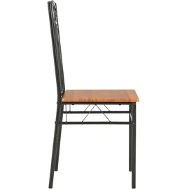 vidaXL Essgruppe 7-tlg. braun/schwarz