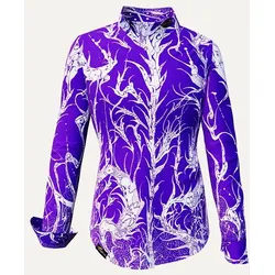 DORNRÖSCHEN VIOLET - Violette Bluse mit weißer Zeichnung - GERMENS