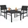 Relaxdays Relaxdays, Gartentisch + Balkontisch, 3-tlg. Balkonmöbel-Set (48 cm)