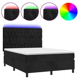 vidaXL Boxspringbett 140 x 200 cm Schwarz