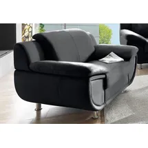 TRENDMANUFAKTUR Sessel Rondo Kunstleder 121 x 85 x 94 cm schwarz mit Federkern