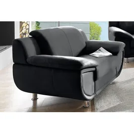 TRENDMANUFAKTUR Sessel Rondo Kunstleder 121 x 85 x 94 cm schwarz mit Federkern